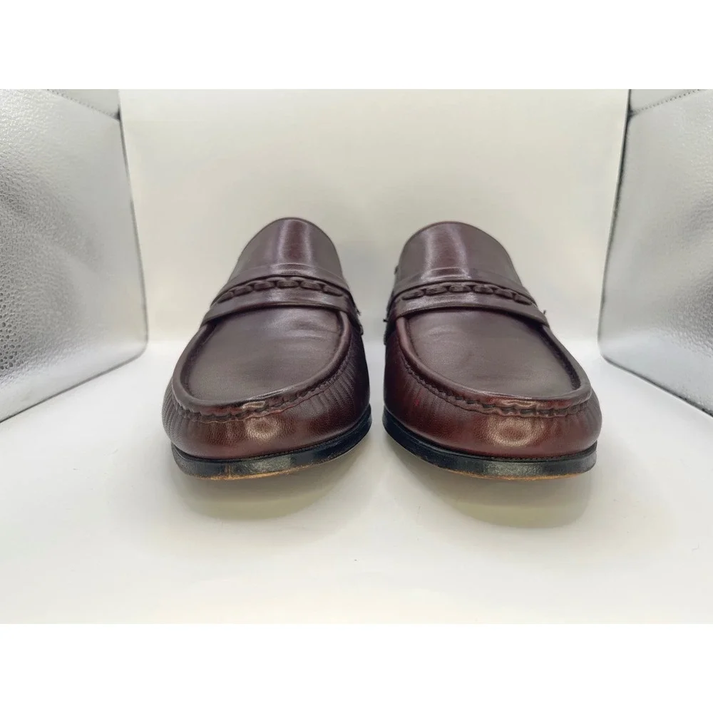 Florsheim Imperial Quality Burgundy Leather‎ Braided Loafers 9.5 E Comfortech